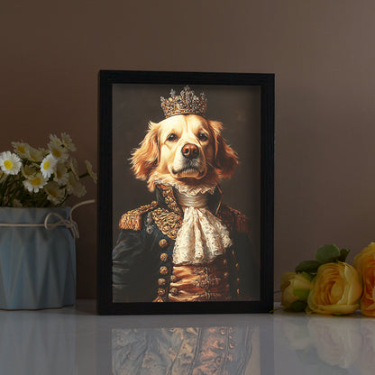 Custom Royal Pet Portrait Night Light