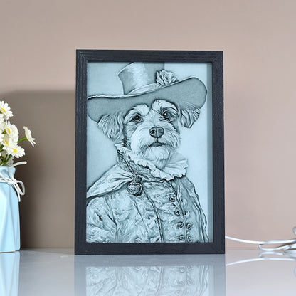 Custom Royal Pet Portrait Night Light