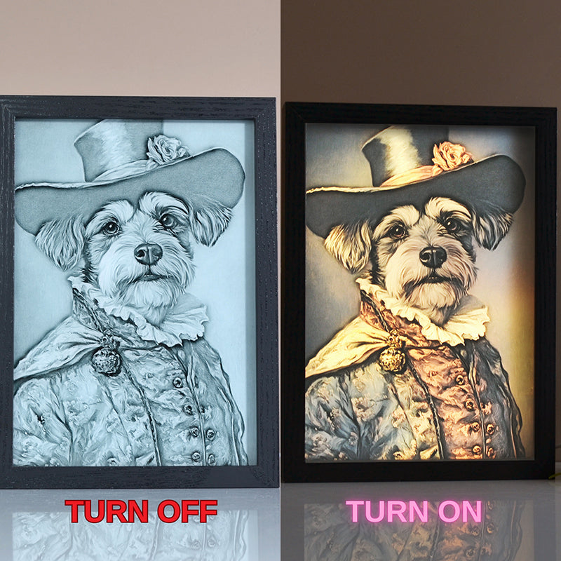 Custom Royal Pet Portrait Night Light