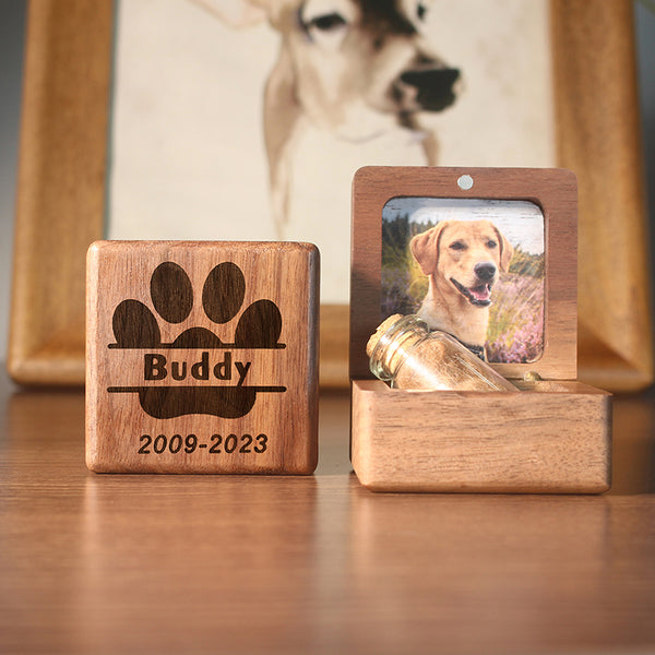 Custom Wooden Pet fur Keepsake,Wooden pet ashes box,Personalized pet loss sympathy gift,Dog memorial,Cat Keepsake Gift,Pet Loss Gifts