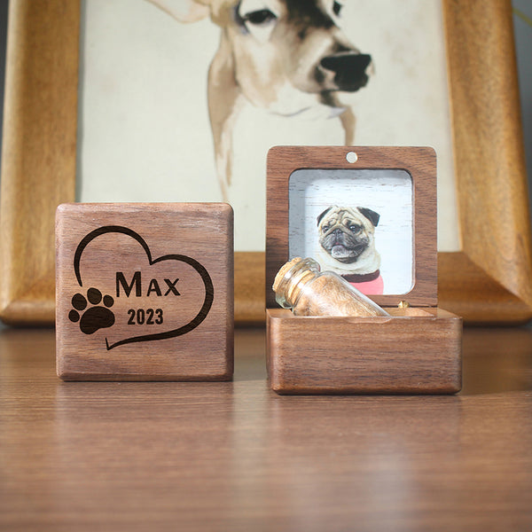 Custom Wooden Pet fur Keepsake,Wooden pet ashes box,Personalized pet loss sympathy gift,Dog memorial,Cat Keepsake Gift,Pet Loss Gifts