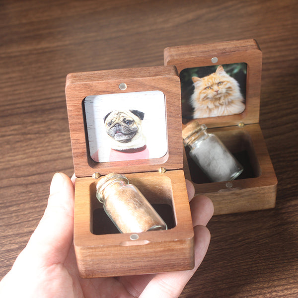 Custom Wooden Pet fur Keepsake,Wooden pet ashes box,Personalized pet loss sympathy gift,Dog memorial,Cat Keepsake Gift,Pet Loss Gifts